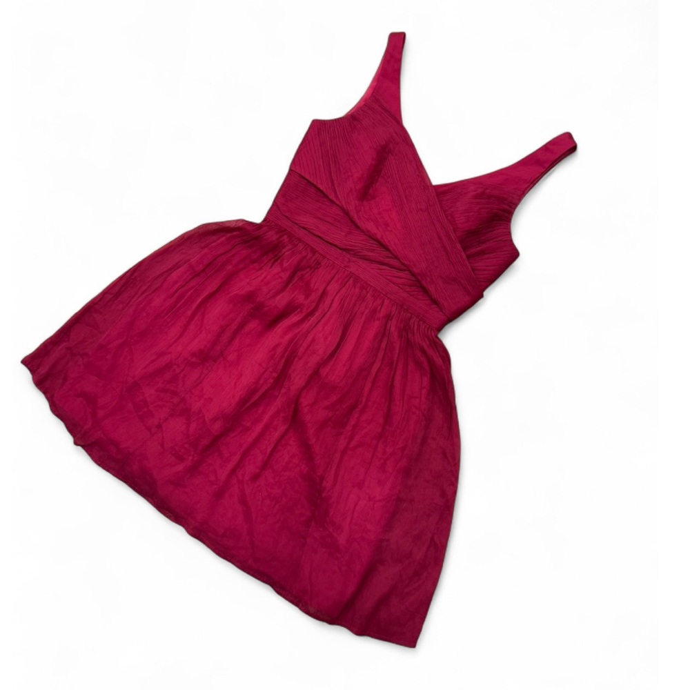 J. Crew - Rich Red Sleeveless Dress with zip back and tulle - Picture 2 of 8